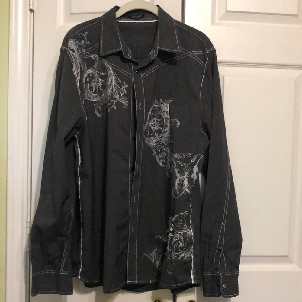 Men’s Dark Gray AT Collins Western Shirt